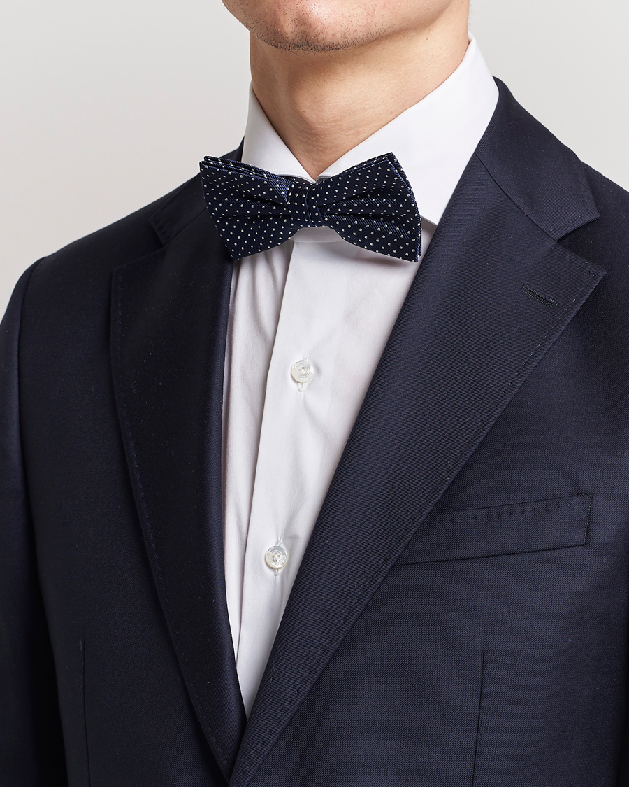 Homme | Amanda Christensen Micro Dot Pre Tie Silk Navy | Amanda Christensen | Micro Dot Pre Tie Silk Navy