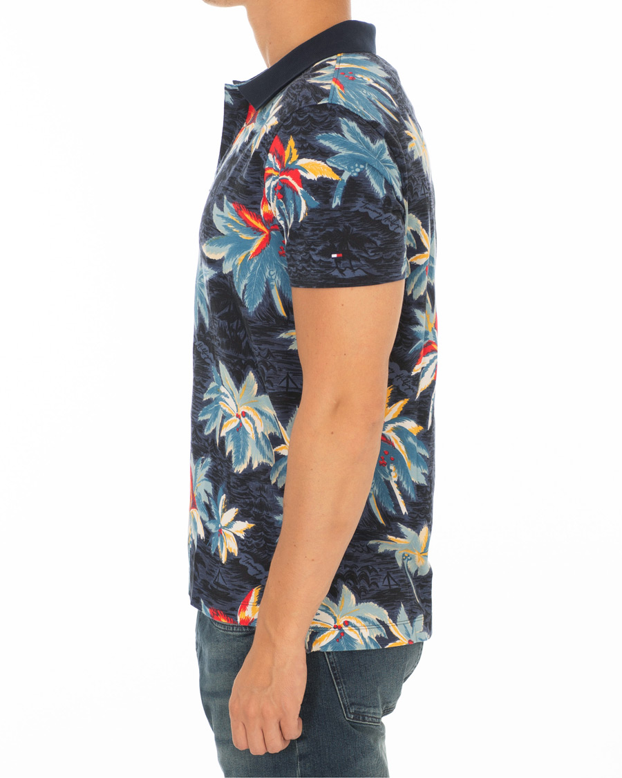 Homme | Polos | Tommy Hilfiger | All Over Flower Print Polo Vintage Indigo
