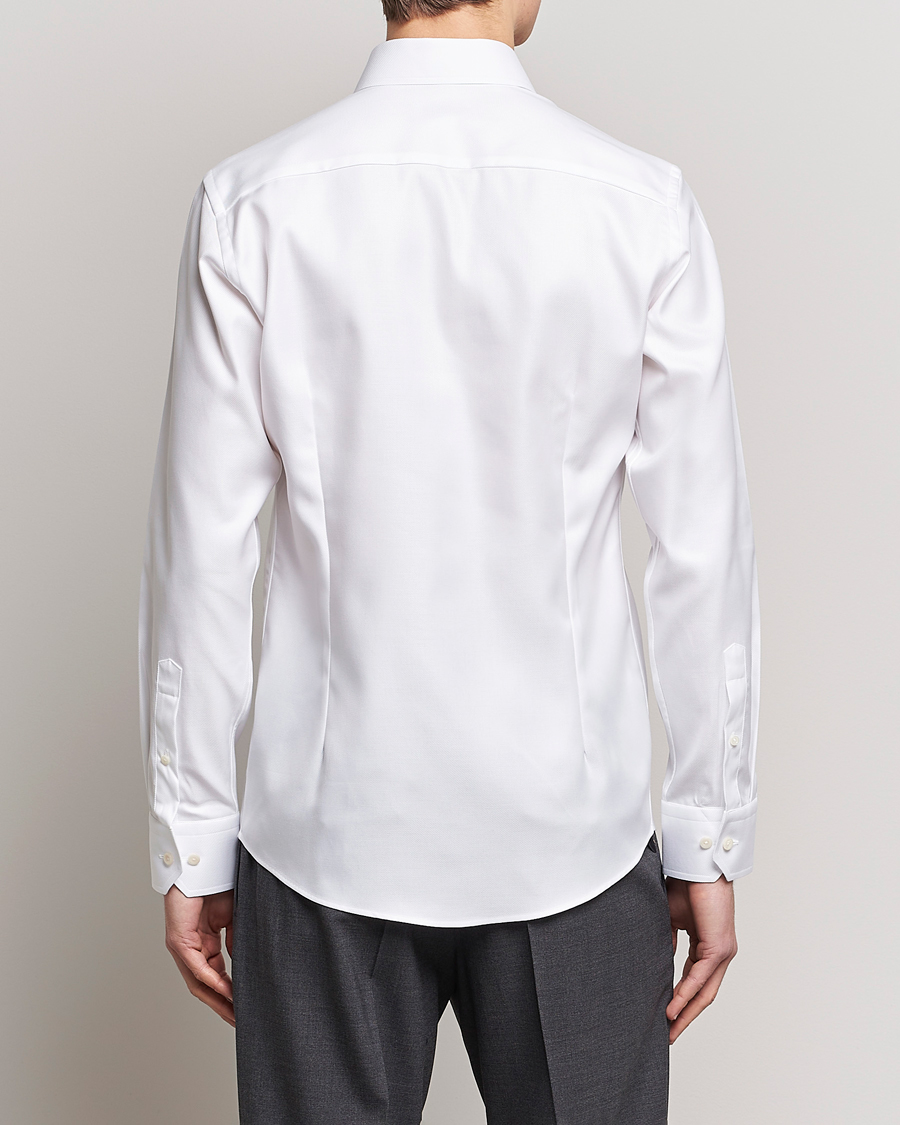 Homme | Chemises | Eton | Slim Fit Textured Twill Shirt White
