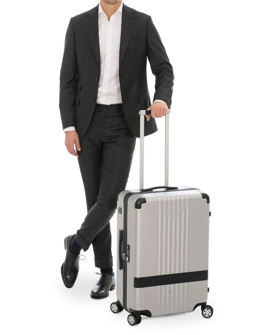 Homme | Montblanc Trolley Small/Medium 4 Wheels Black Silver | Montblanc | Trolley Small/Medium 4 Wheels Black Silver