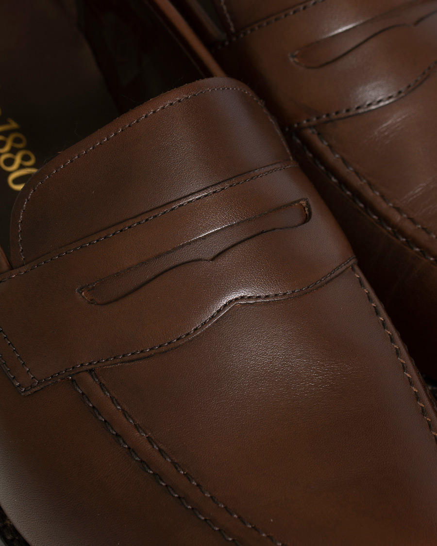 Homme | Loake 1880 MTO Whitehall Penny Loafer Dark Brown Calf | Loake 1880 | MTO Whitehall Penny Loafer Dark Brown Calf