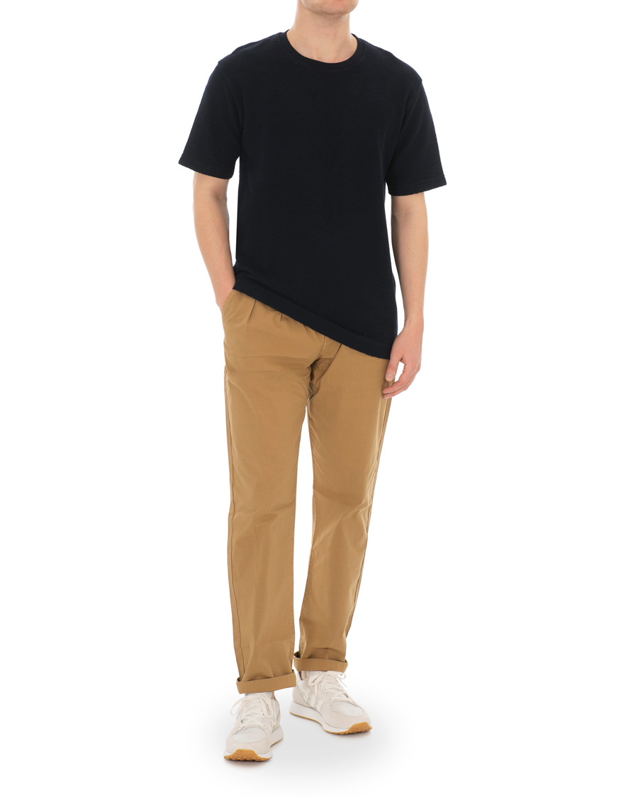 Homme | T-shirts | Norse Projects | Johannes Texture Short Sleeve T-Shirt Dark Navy