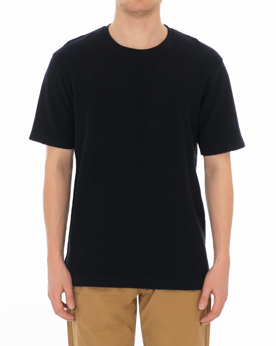 Homme | T-shirts | Norse Projects | Johannes Texture Short Sleeve T-Shirt Dark Navy