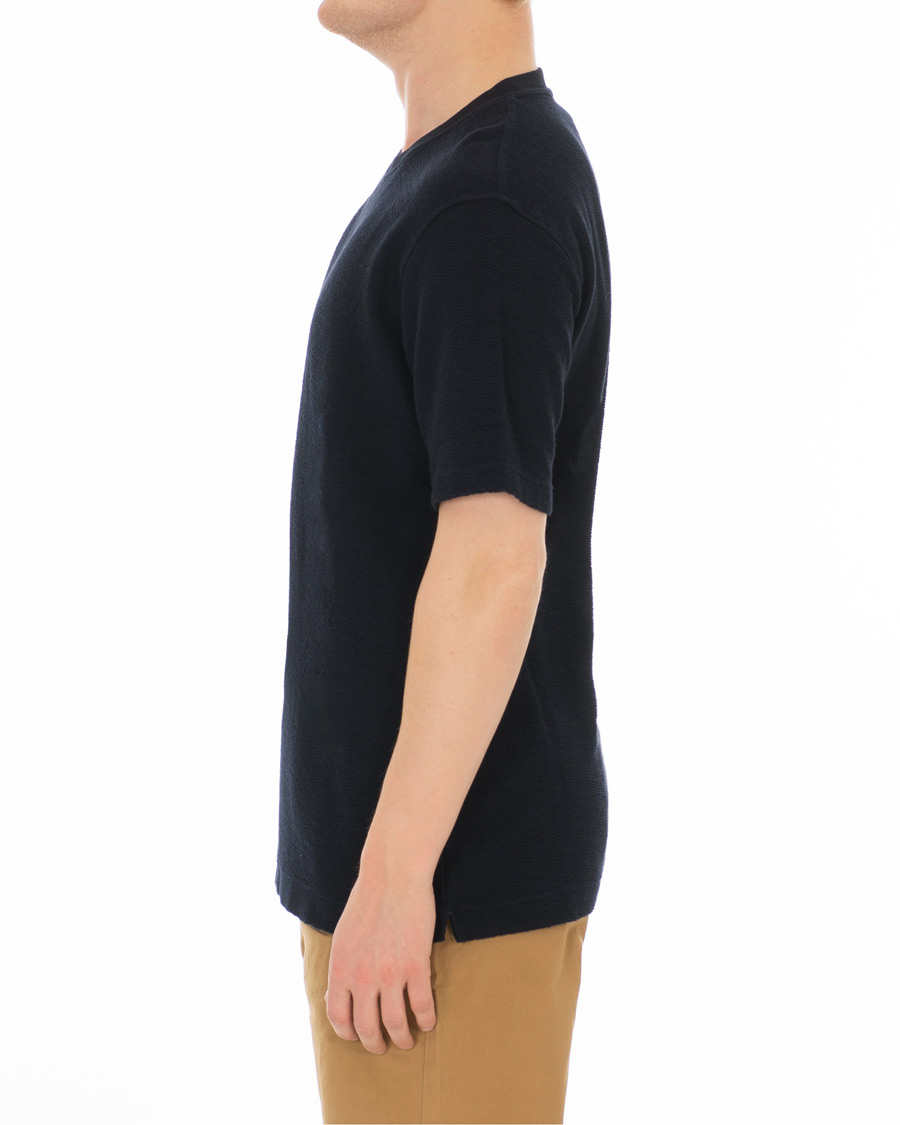 Homme | T-shirts | Norse Projects | Johannes Texture Short Sleeve T-Shirt Dark Navy