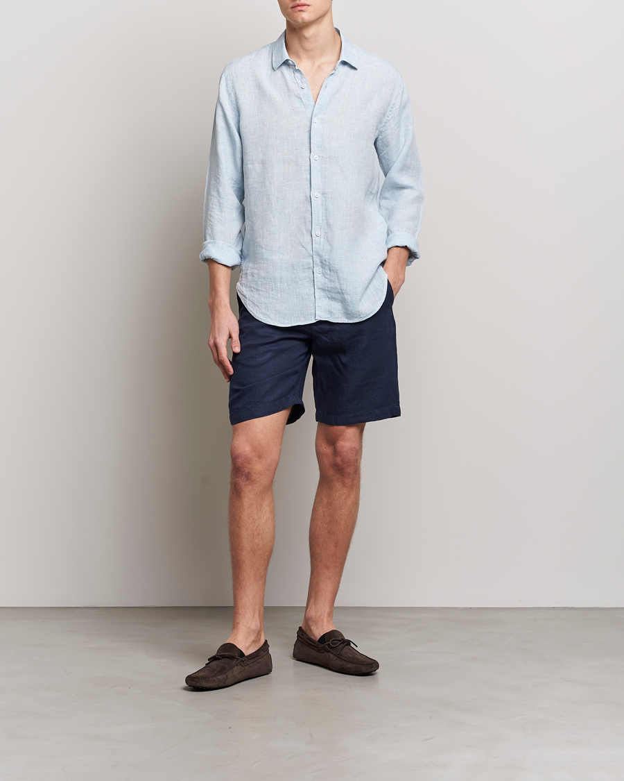 Homme | Shorts | Orlebar Brown | Norwich Linen Shorts Navy