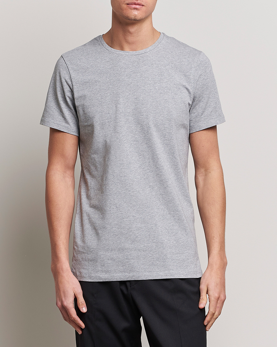 Homme | T-shirts | Bread & Boxers | 2-Pack Crew Neck Tee Grey Melange