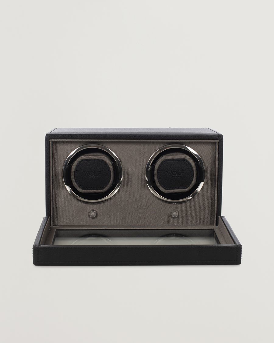 Homme | Boîtes montres et bijoux | WOLF | Cub Double Winder With Cover Black