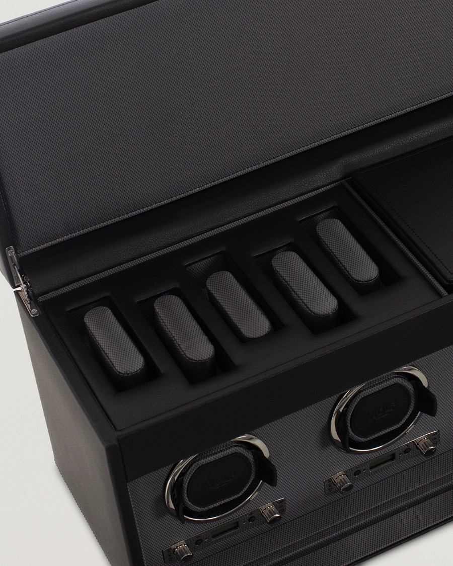 Homme | Boîtes montres et bijoux | WOLF | Viceroy Triple Winder with Storage and Travel Case Black