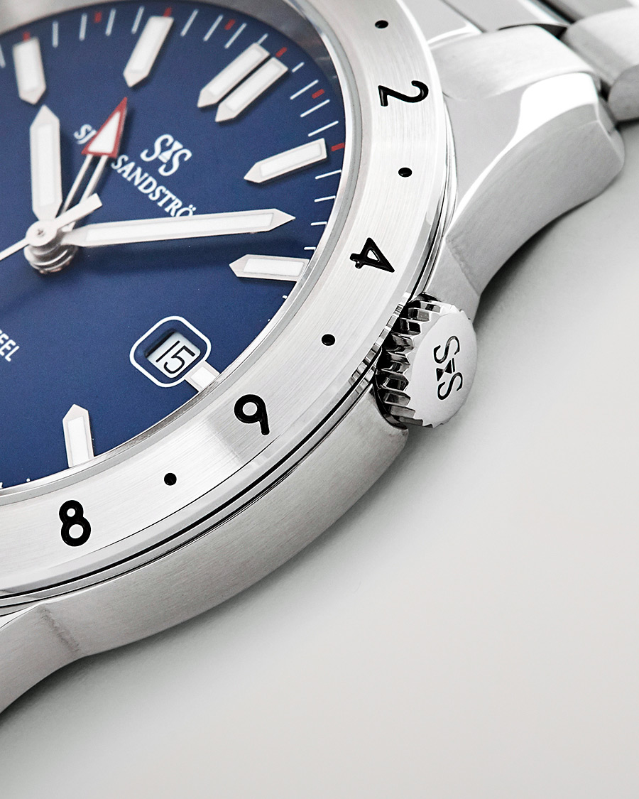Homme | Sjöö Sandström Royal Steel Worldtimer 41mm Blue with Steel | Sjöö Sandström | Royal Steel Worldtimer 41mm Blue with Steel