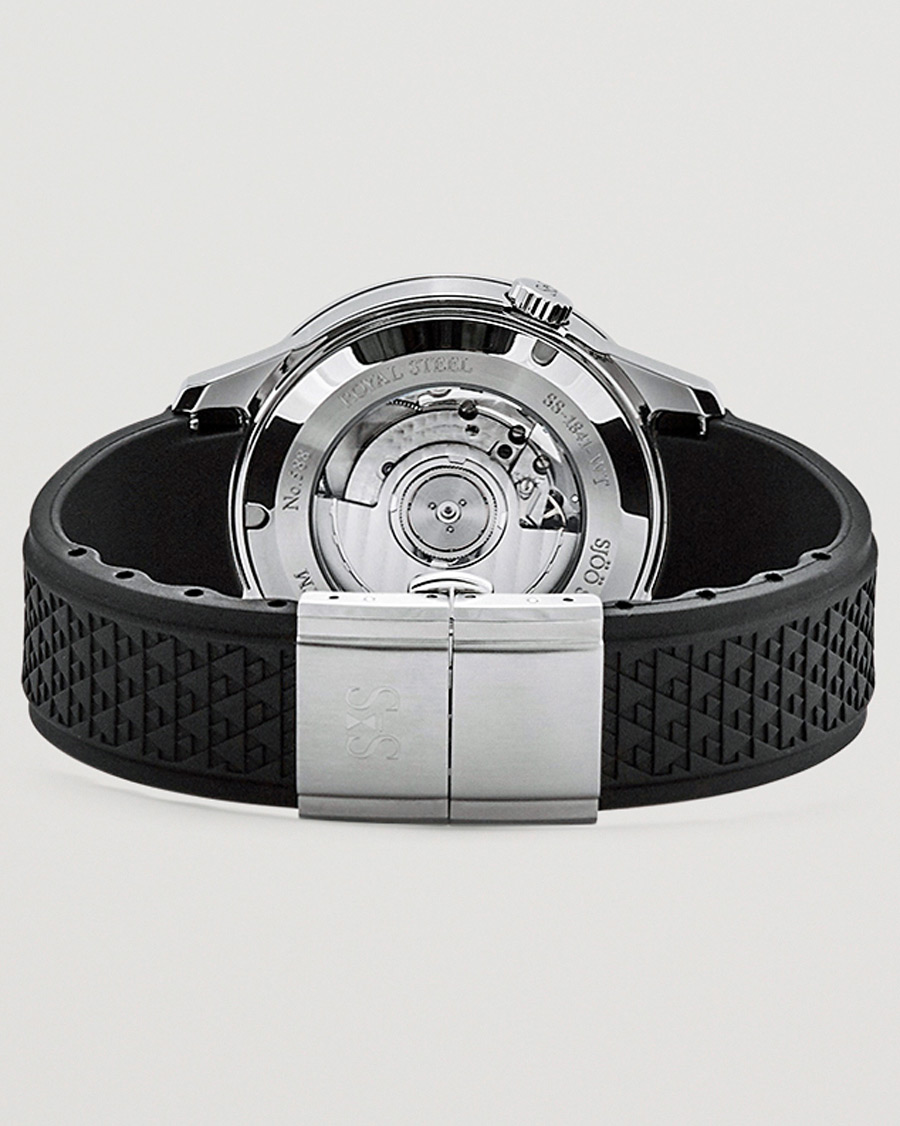 Homme | Sjöö Sandström Royal Steel Worldtimer 41mm Blue with Rubber | Sjöö Sandström | Royal Steel Worldtimer 41mm Blue with Rubber