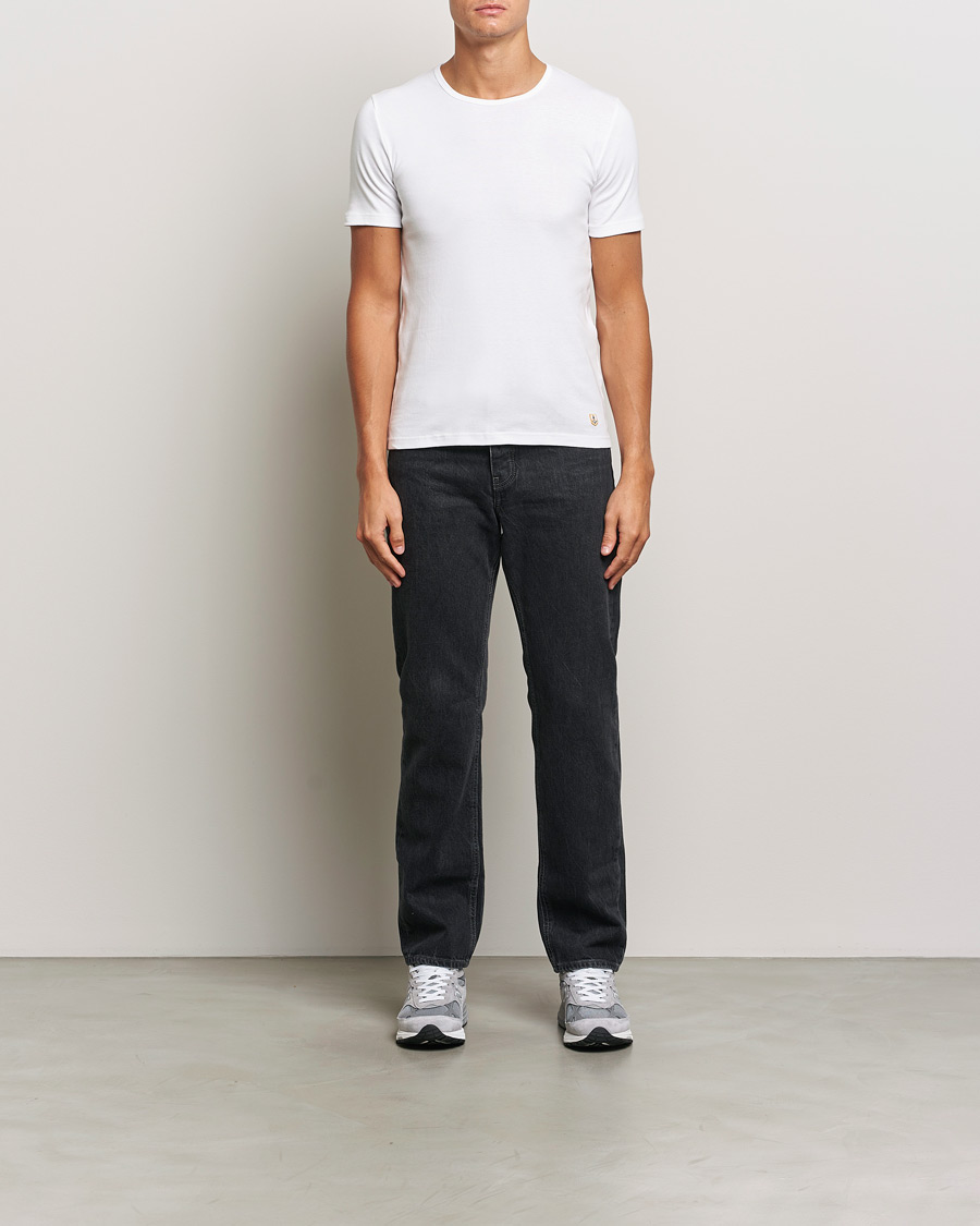 Homme | T-shirts | Armor-lux | 2-Pack Crew Neck T-Shirt White/Rich Navy