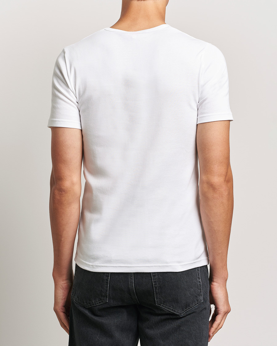 Homme | T-shirts | Armor-lux | 2-Pack Crew Neck T-Shirt White/Grey Melange