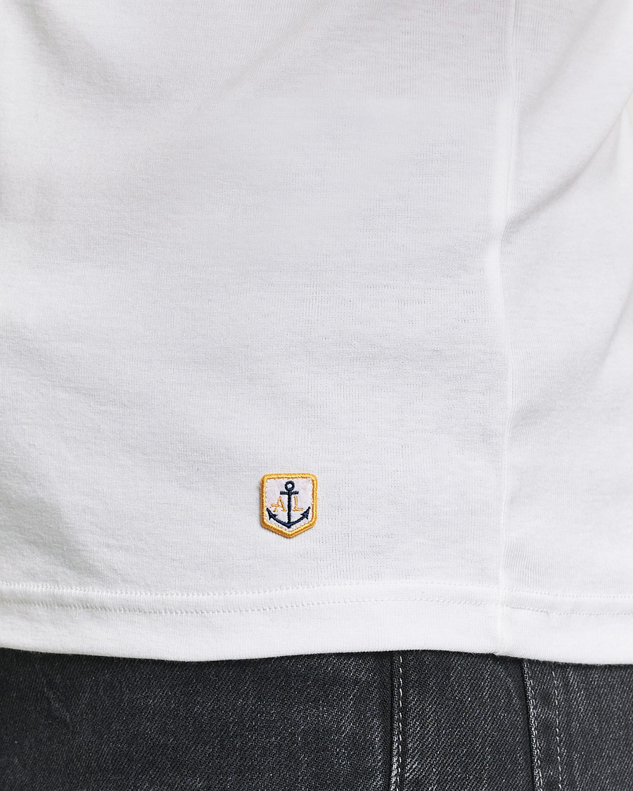 Homme | T-shirts | Armor-lux | 2-Pack Crew Neck T-Shirt White/Grey Melange