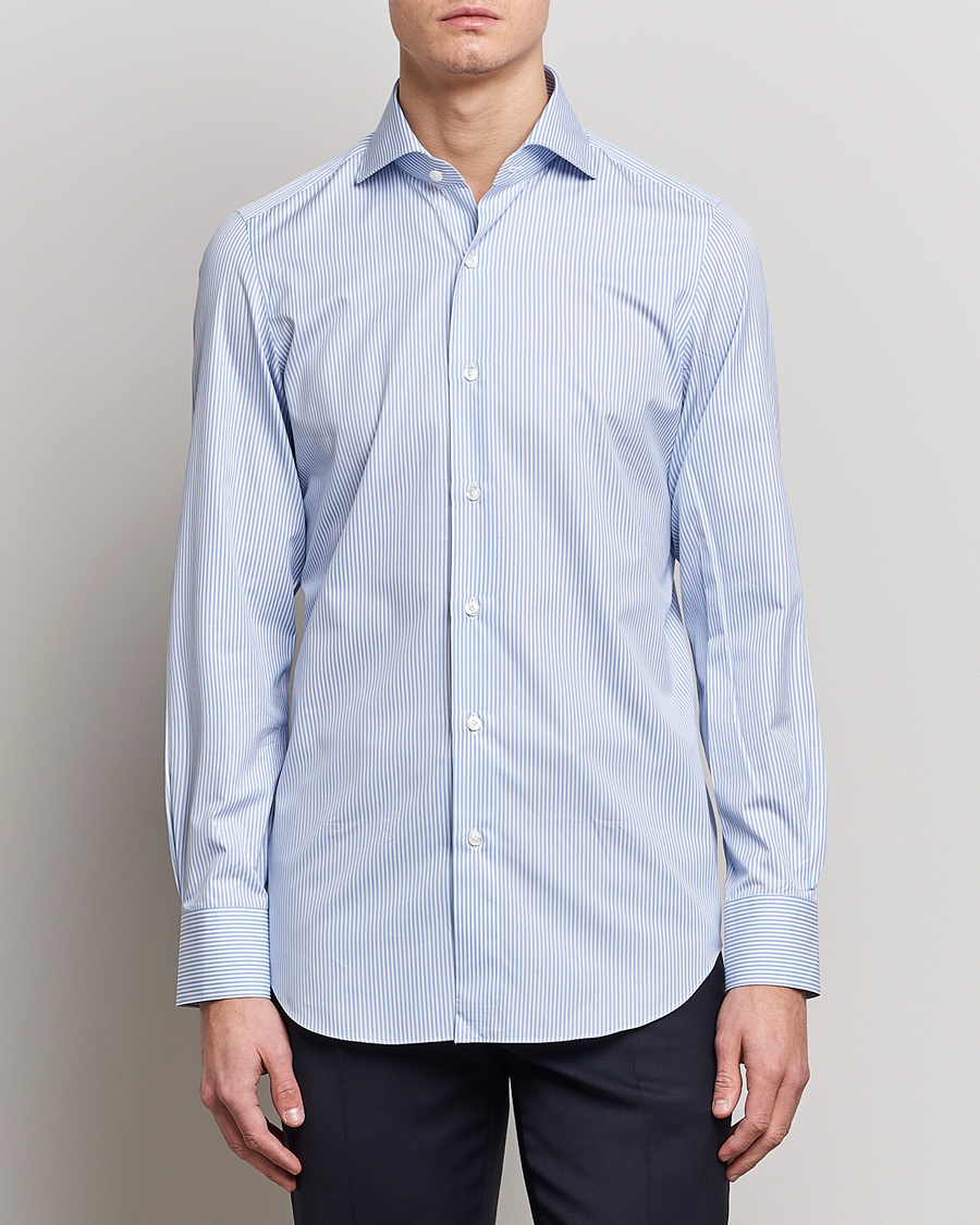Homme | Chemises | Finamore Napoli | Milano Slim Fit Classic Shirt Blue