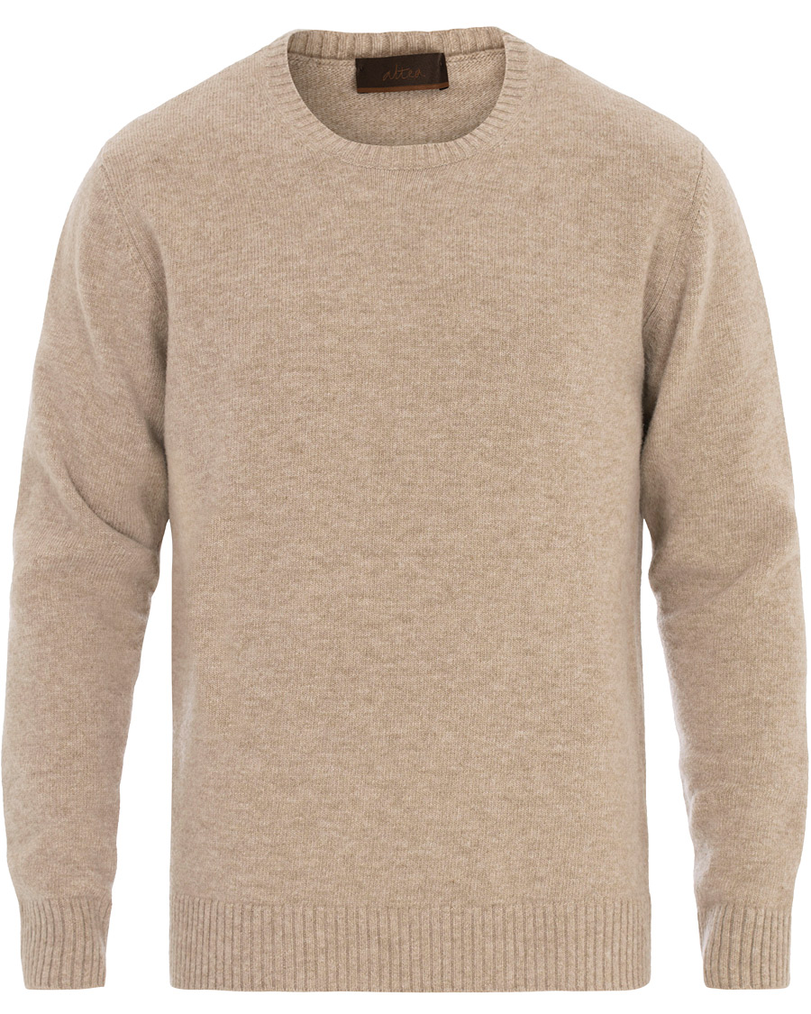 Homme | Pulls Et Tricots | Altea | Virgin Wool Crew Neck Sweater Sand