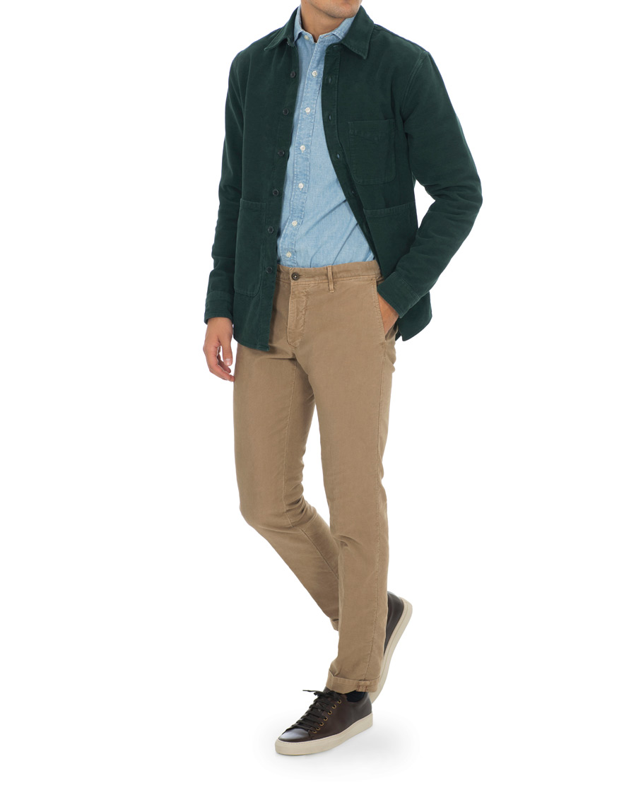Homme | Chemises | Aspesi | Garment Dyed Cotton Shirt Jacket Dark Green