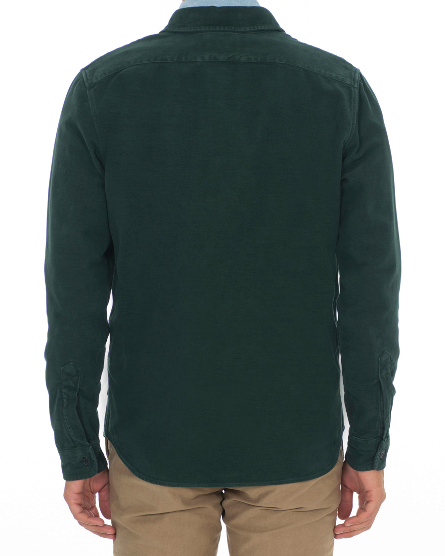 Homme | Chemises | Aspesi | Garment Dyed Cotton Shirt Jacket Dark Green