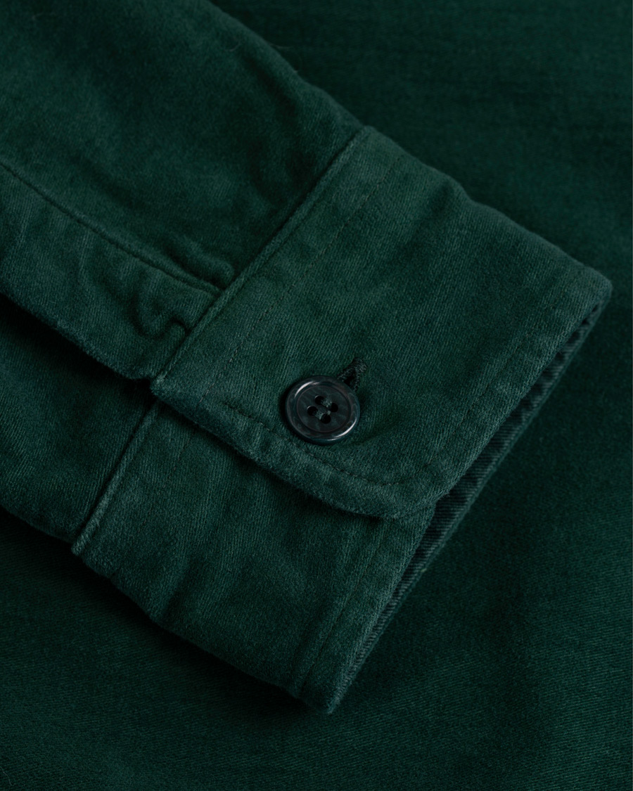 Homme | Chemises | Aspesi | Garment Dyed Cotton Shirt Jacket Dark Green