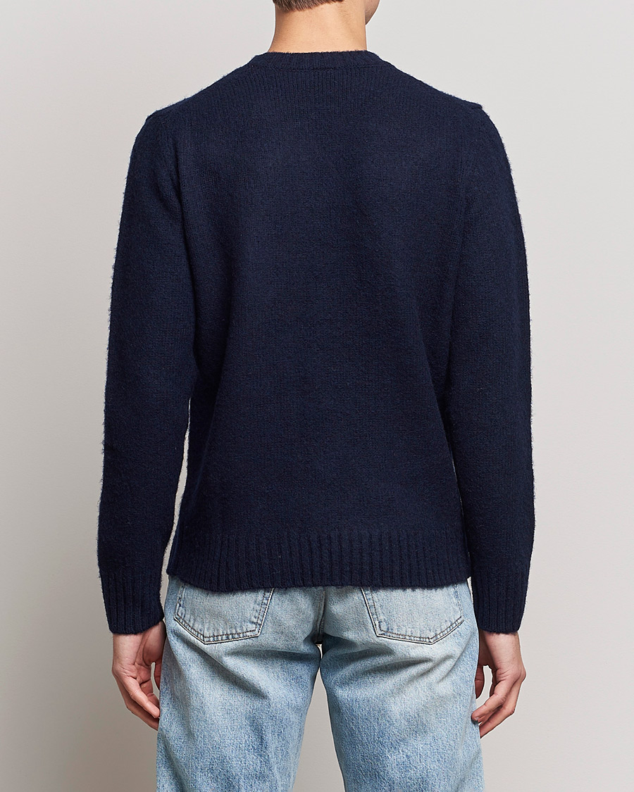 Homme | Pulls Et Tricots | Aspesi | Brushed Shetland Sweater Navy