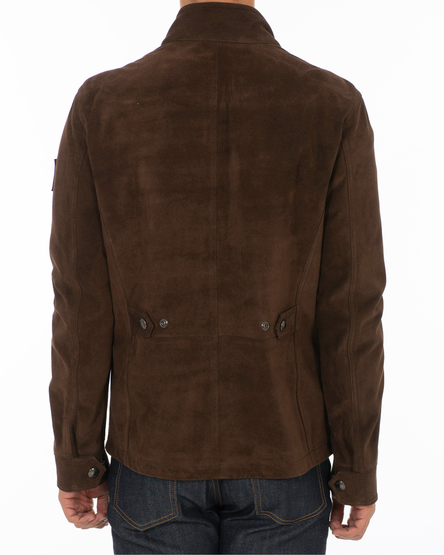 Homme | Manteaux Et Vestes | Belstaff | Denesmere Suede Field Jacket Chocolate Brown