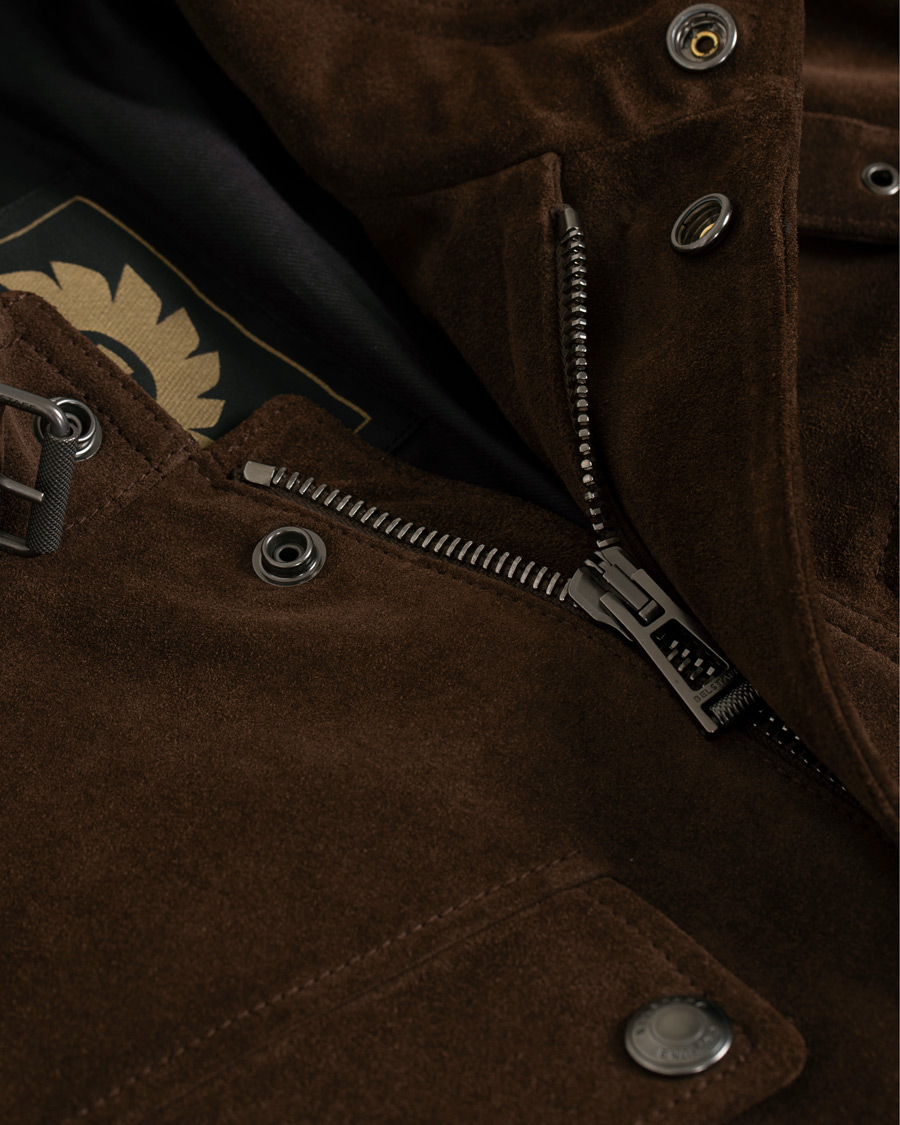 Homme | Manteaux Et Vestes | Belstaff | Denesmere Suede Field Jacket Chocolate Brown