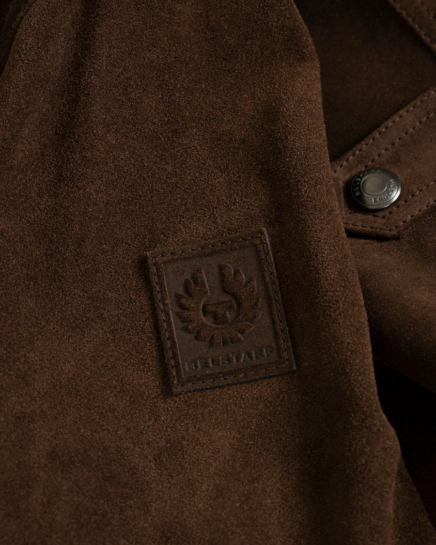 Homme | Manteaux Et Vestes | Belstaff | Denesmere Suede Field Jacket Chocolate Brown