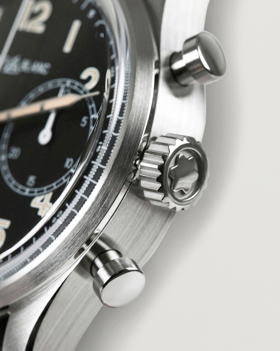 Homme | Montblanc 1858 Steel Automatic Chronograph 42mm Black Dial | Montblanc | 1858 Steel Automatic Chronograph 42mm Black Dial