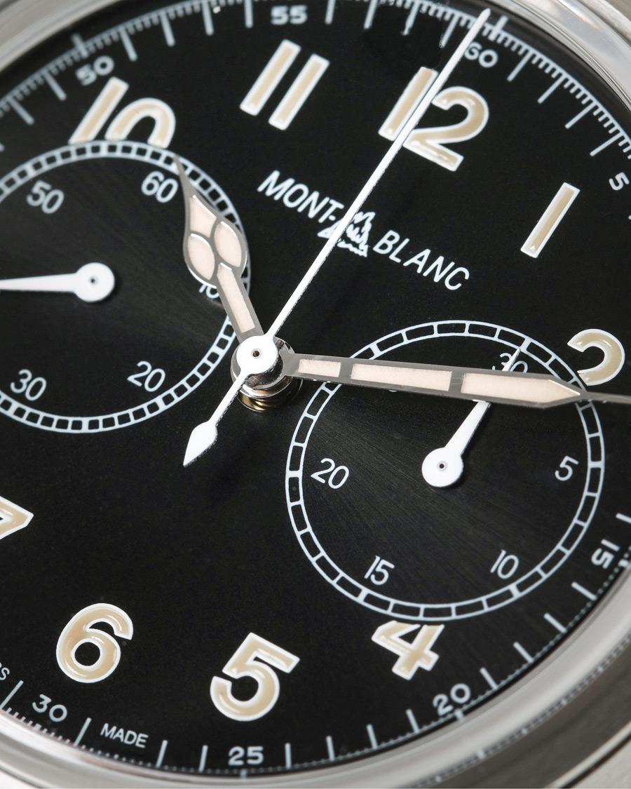 Homme | Montblanc 1858 Steel Automatic Chronograph 42mm Black Dial | Montblanc | 1858 Steel Automatic Chronograph 42mm Black Dial