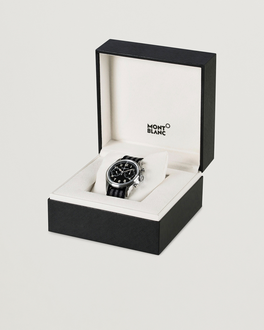 Homme | Montblanc 1858 Steel Automatic Chronograph 42mm Black Dial | Montblanc | 1858 Steel Automatic Chronograph 42mm Black Dial