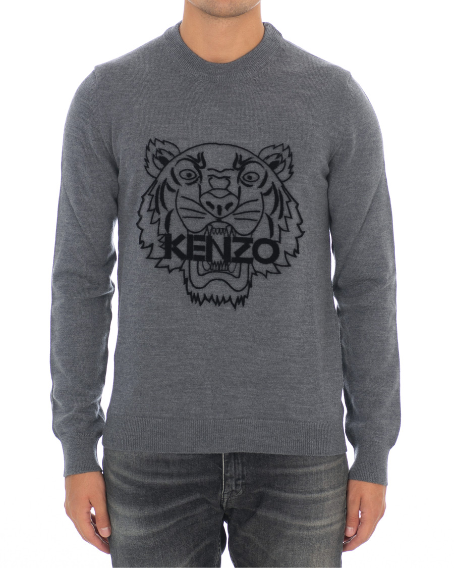 Homme | Pulls Et Tricots | KENZO | Tiger Head Jumper Grey