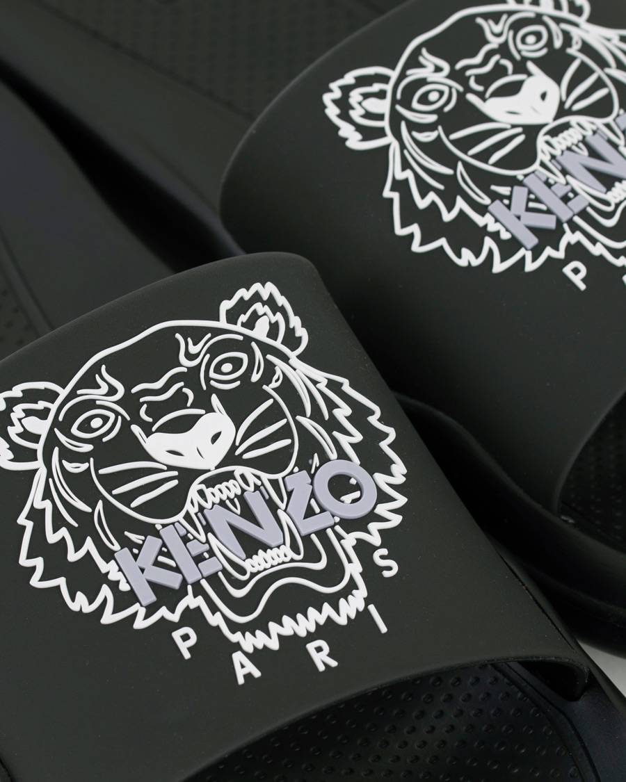 Homme | KENZO Pool Mule Tiger Head Black | KENZO | Pool Mule Tiger Head Black