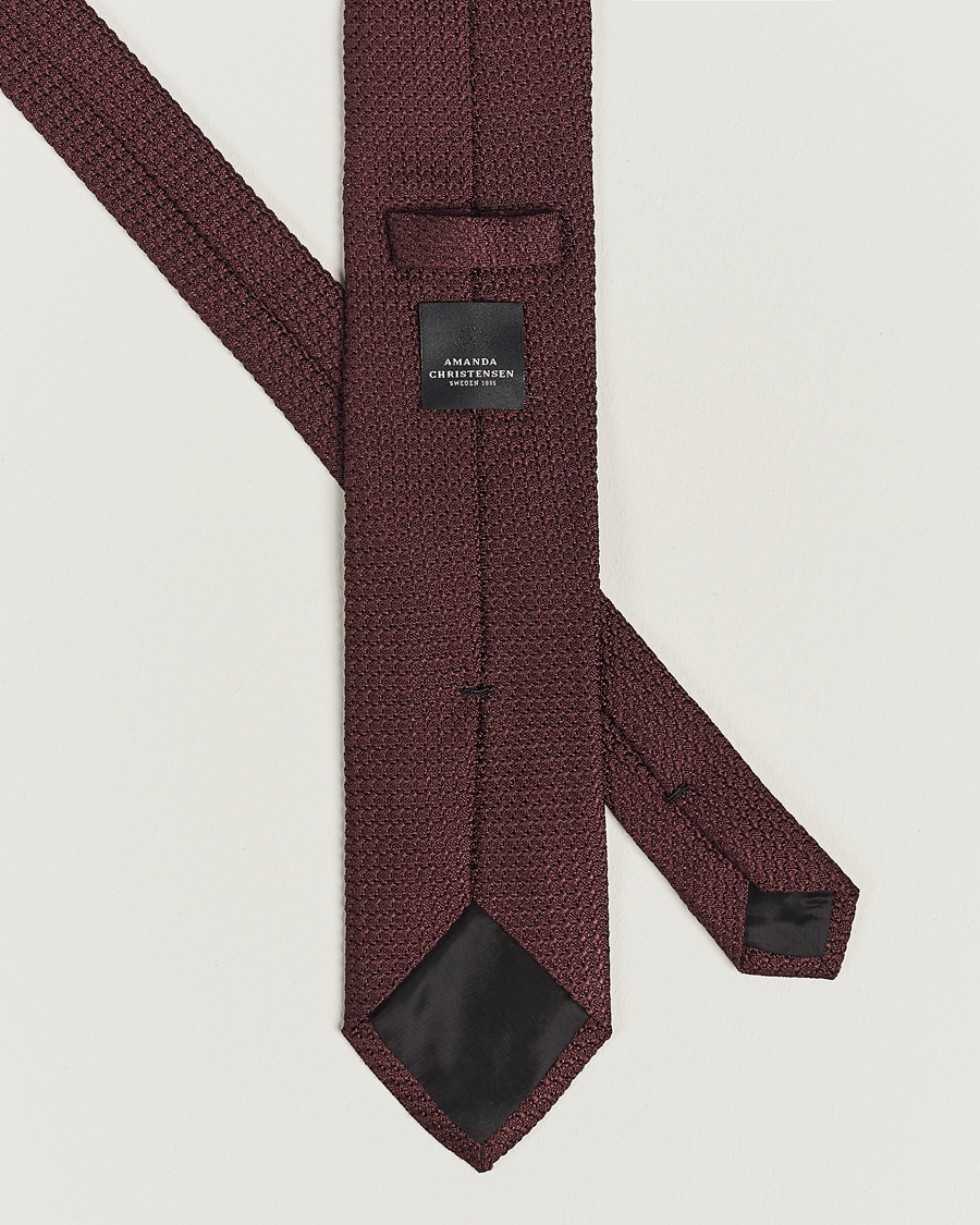 Homme | Cravates | Amanda Christensen | Silk Grenadine 8 cm Tie Wine