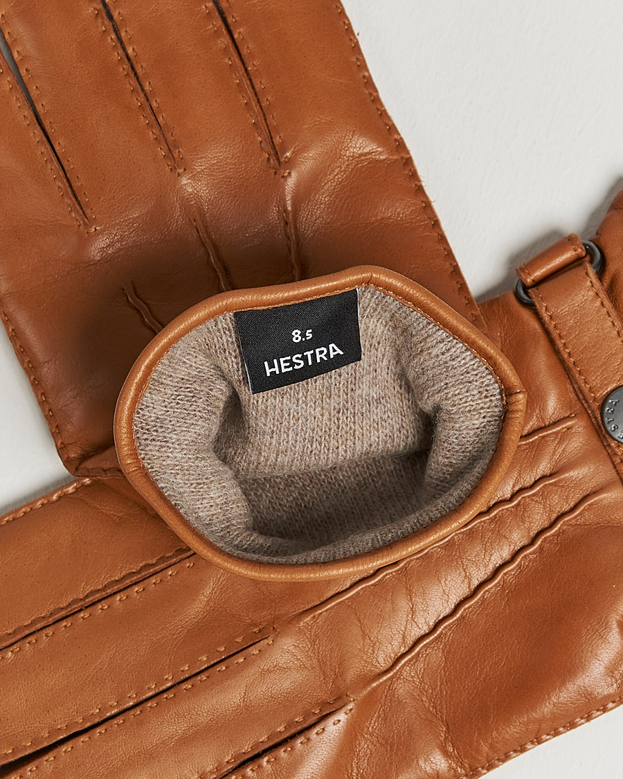 Homme | Accessoires chauds | Hestra | Jake Wool Lined Buckle Glove Cognac