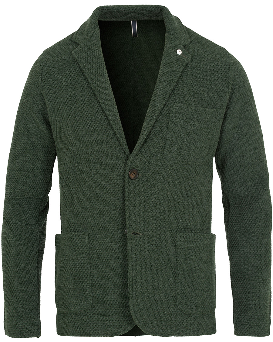 Homme | Blazers | L.B.M. 1911 | Knitted Cardigan Blazer Green