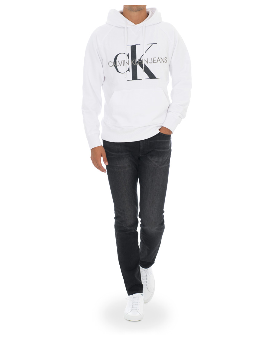 Homme | Pulls Et Tricots | Calvin Klein Jeans | Washed Monogram Hoodie White