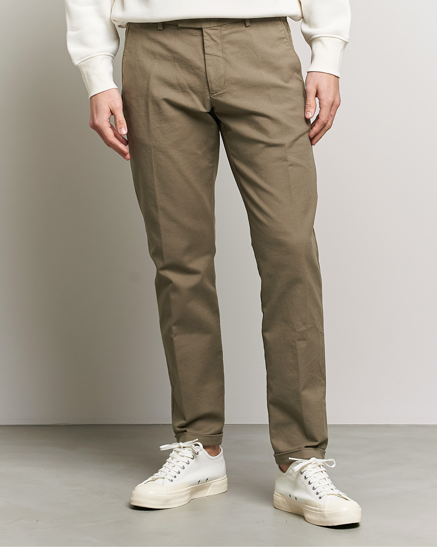 Homme | Pantalons | NN07 | Scott Regular Fit Stretch Trousers Khaki