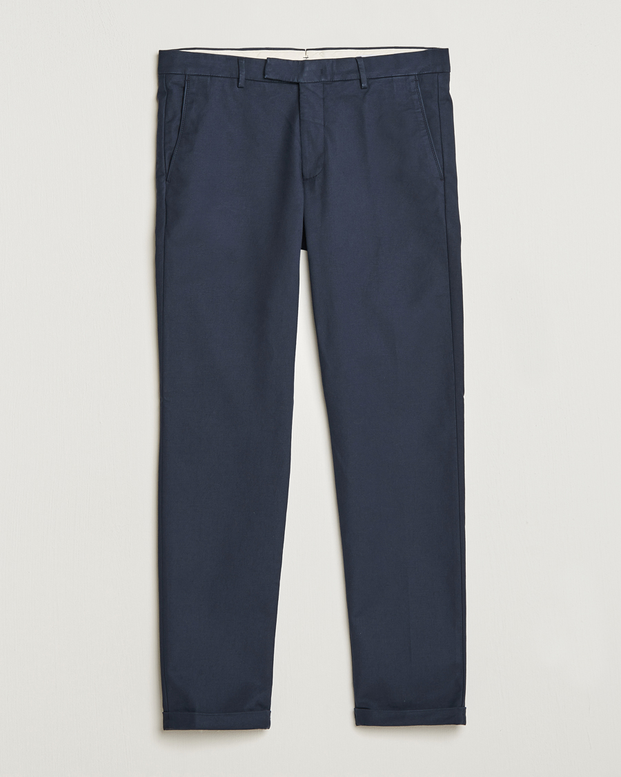 Homme | Pantalons | NN07 | Scott Regular Fit Stretch Trousers Navy Blue