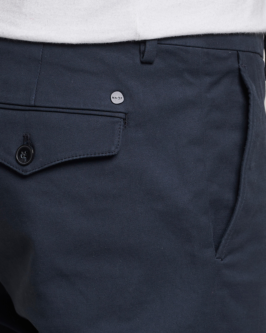 Homme | Pantalons | NN07 | Scott Regular Fit Stretch Trousers Navy Blue