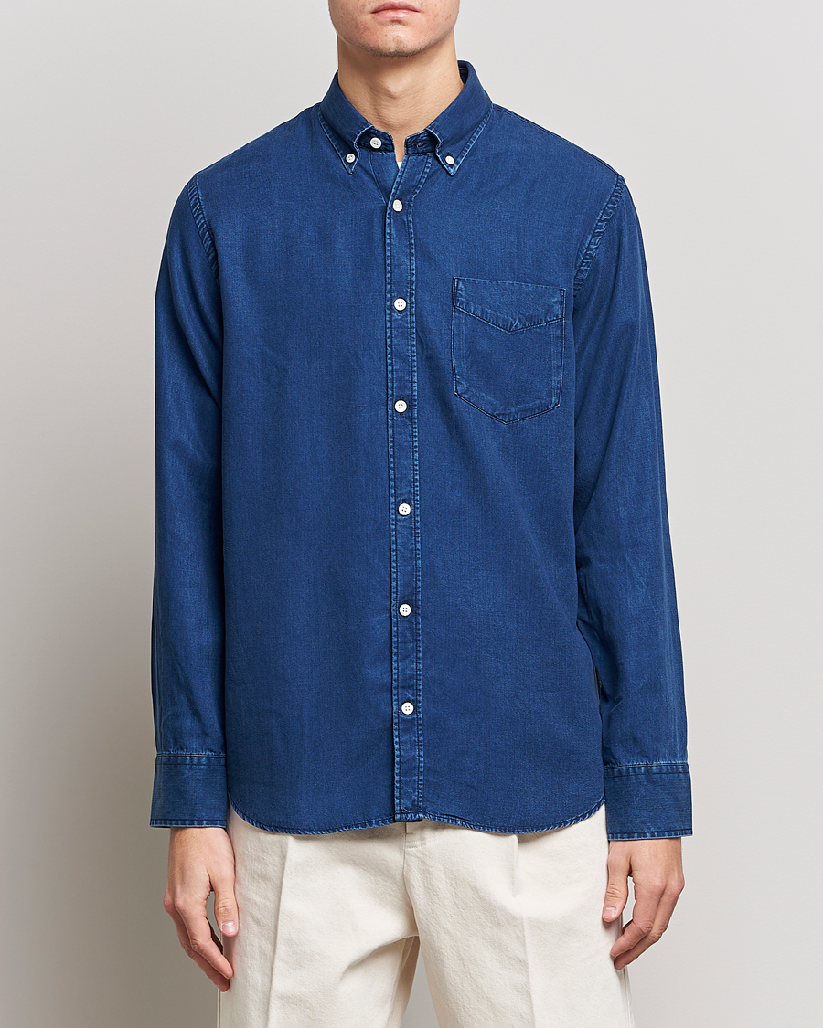 Homme | Chemises | NN07 | Levon Tencel Denim Shirt Dark Indigo