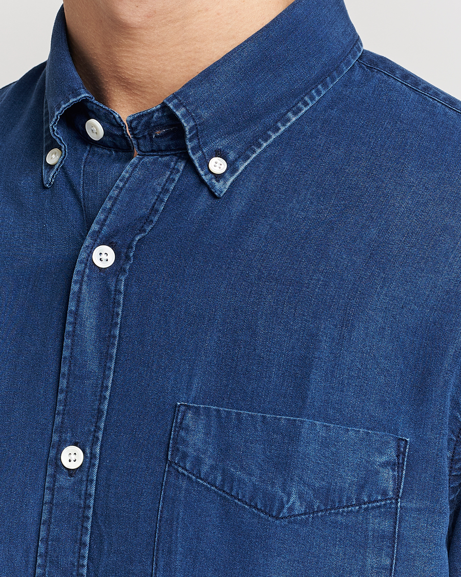 Homme | Chemises | NN07 | Levon Tencel Denim Shirt Dark Indigo