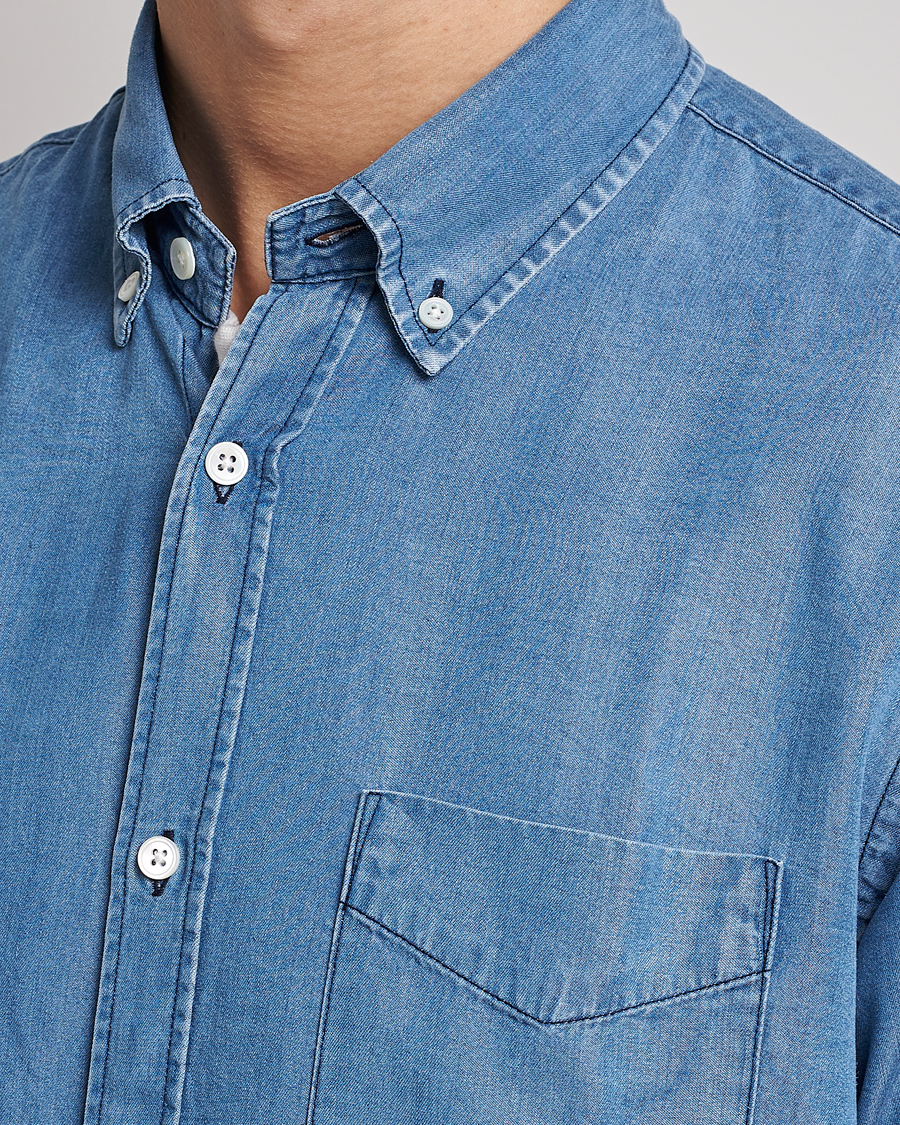 Homme | Chemises | NN07 | Levon Tencel Denim Shirt Light Blue