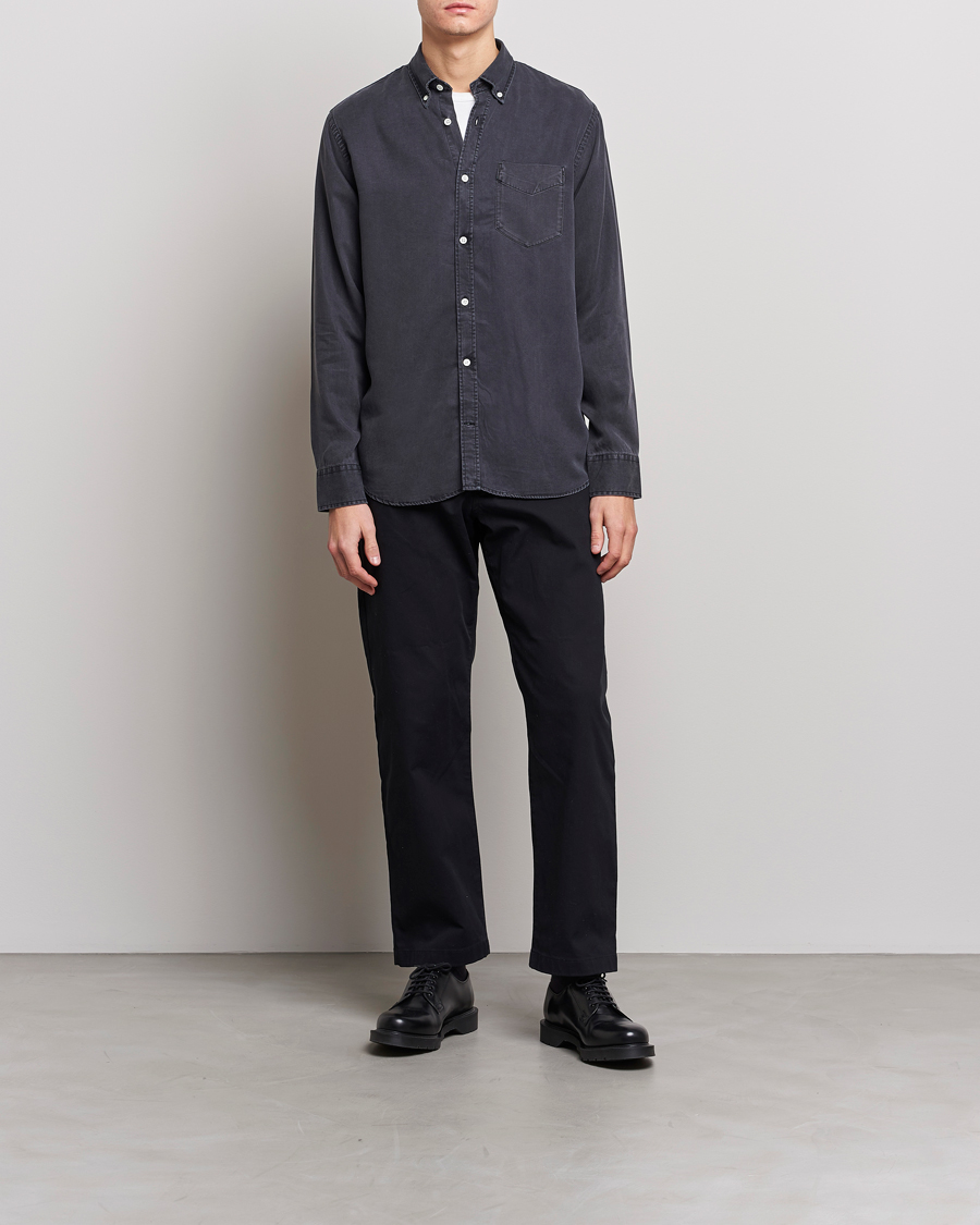 Homme | Chemises | NN07 | Levon Tencel Denim Shirt Black