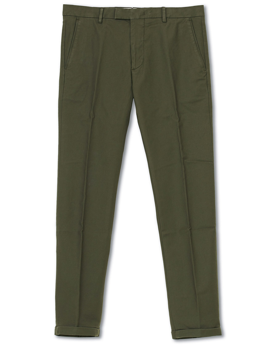 Homme | Pantalons | NN07 | Scott Regular Fit Stretch Trousers Army Green