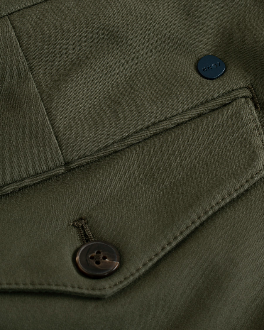 Homme | Pantalons | NN07 | Scott Regular Fit Stretch Trousers Army Green