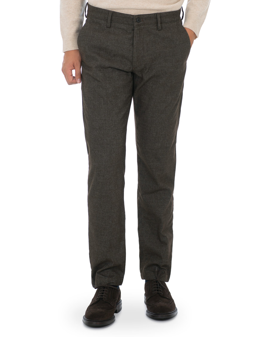 Homme | Pantalons | NN07 | Karl Regular Fit Structure Stretch Chinos Brown