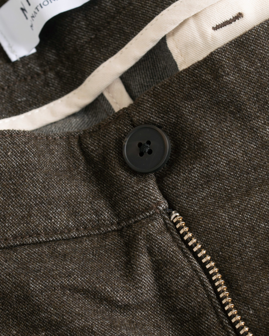 Homme | Pantalons | NN07 | Karl Regular Fit Structure Stretch Chinos Brown