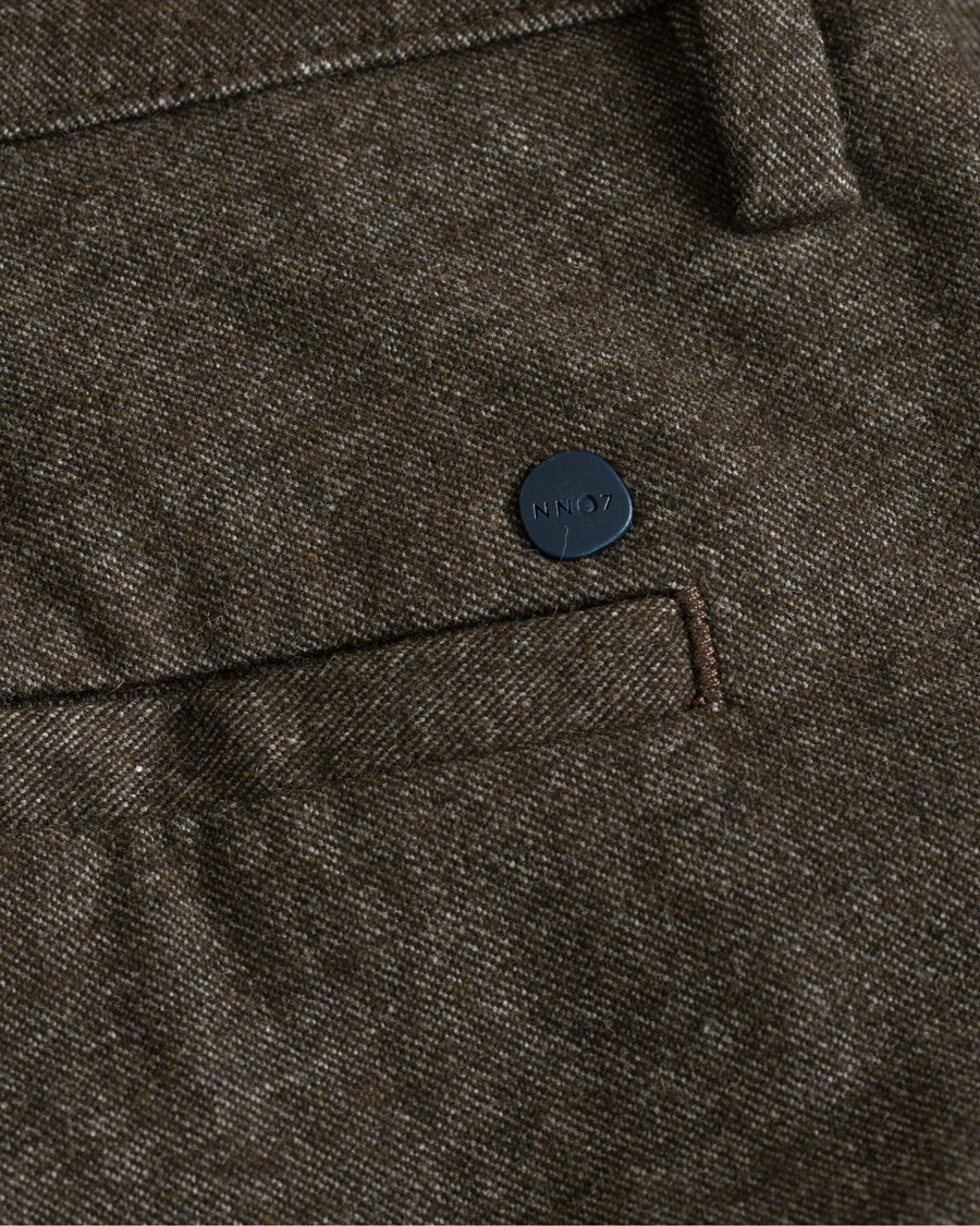 Homme | Pantalons | NN07 | Karl Regular Fit Structure Stretch Chinos Brown