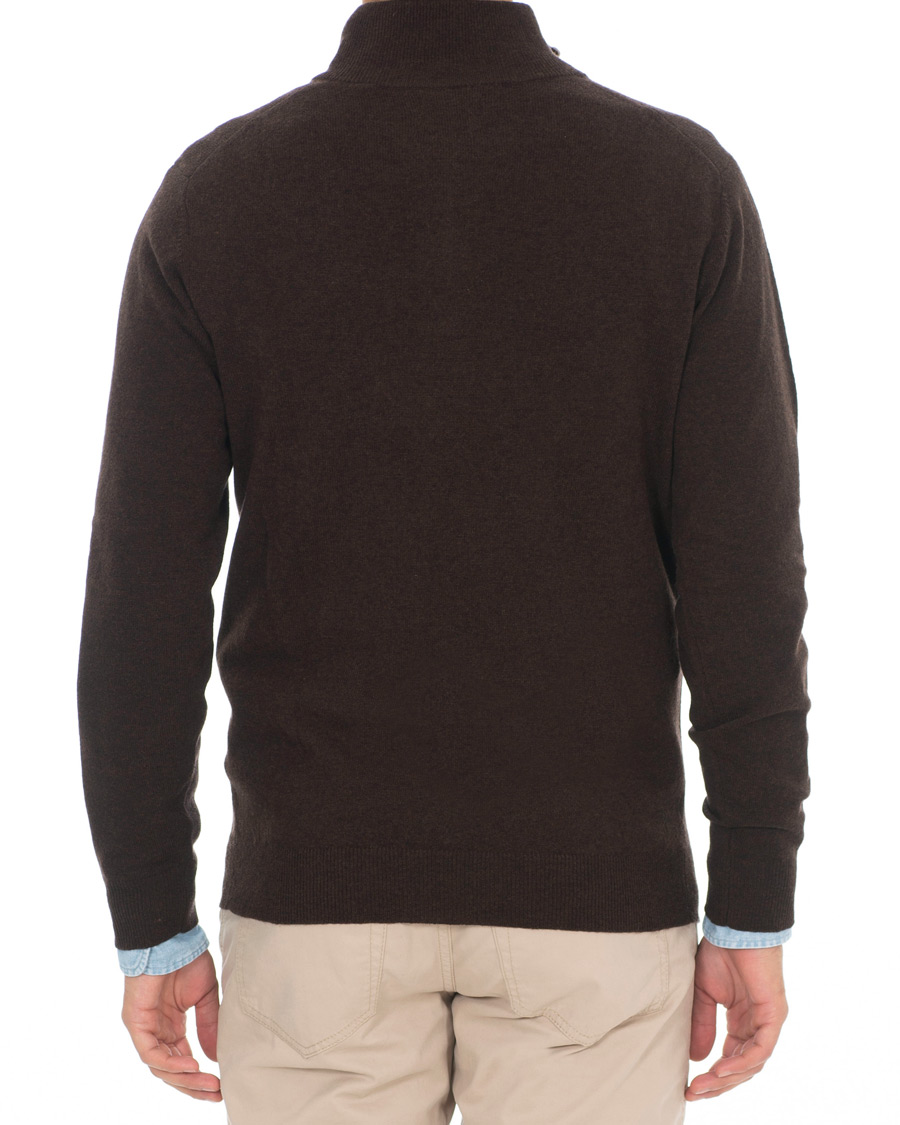 Homme | Pulls Et Tricots | GANT | Lambswool Half Zip Dark Brown