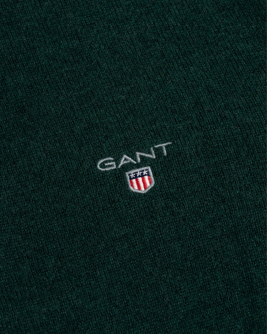 Homme | Pulls Et Tricots | Gant | Lambswool Half Zip Tartan Green