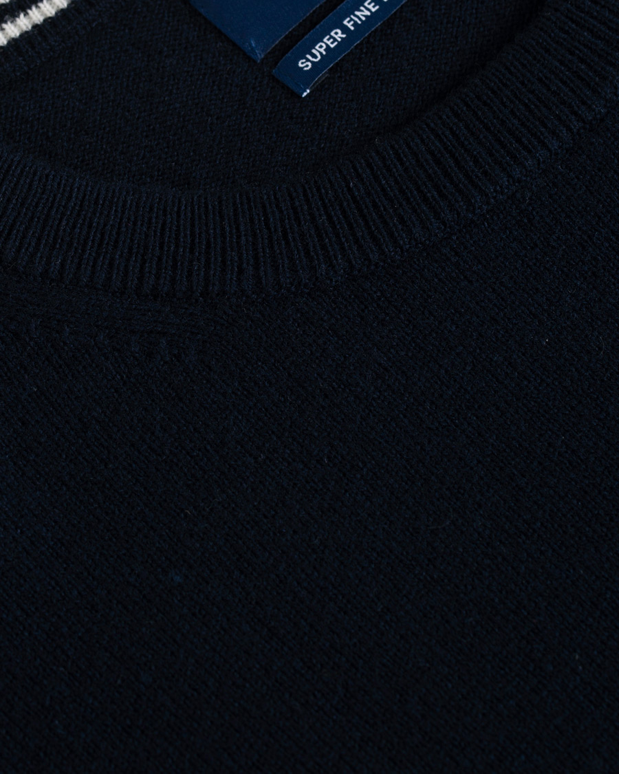 Homme | Pulls Et Tricots | GANT | Lambswool Crew Neck Pullover Marine